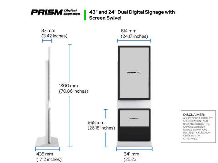 Dual Digital Signage with Screen Swivel
Success
