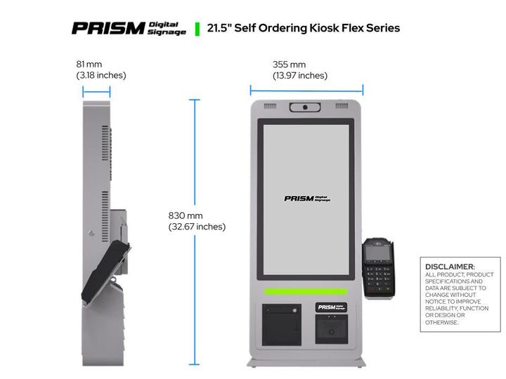 21.5” Self Order Kiosk Hardware Only